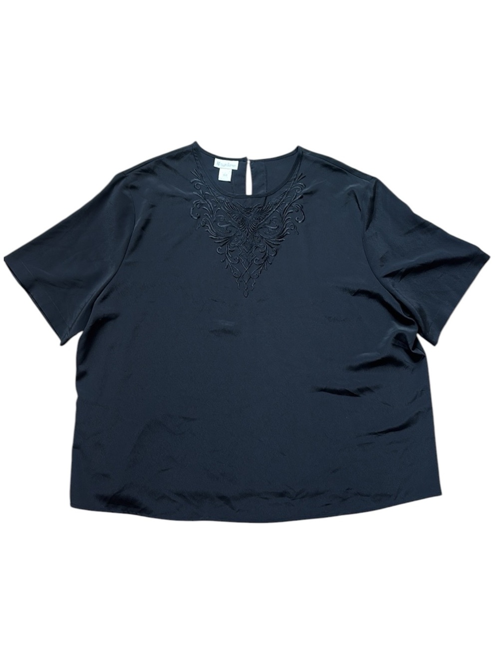 Maggie Barnes Black Embroidered Detail Blouse size 26w